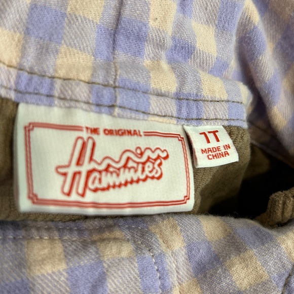 Hammies Retro Corduroy Overalls in Brown / Powder Pink |Size 1T - Picture 9 of 9